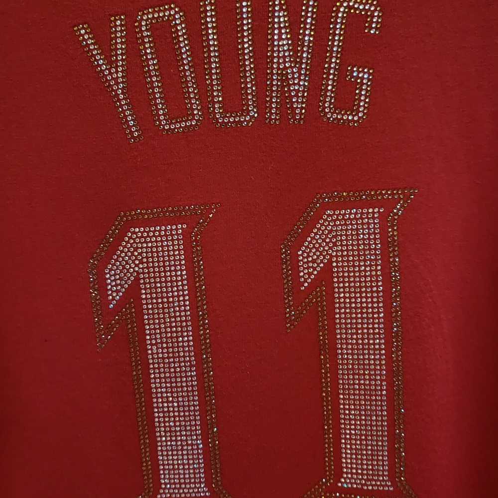 Trey Young Custom Rhinestone T shirt - Picture 8 of 11